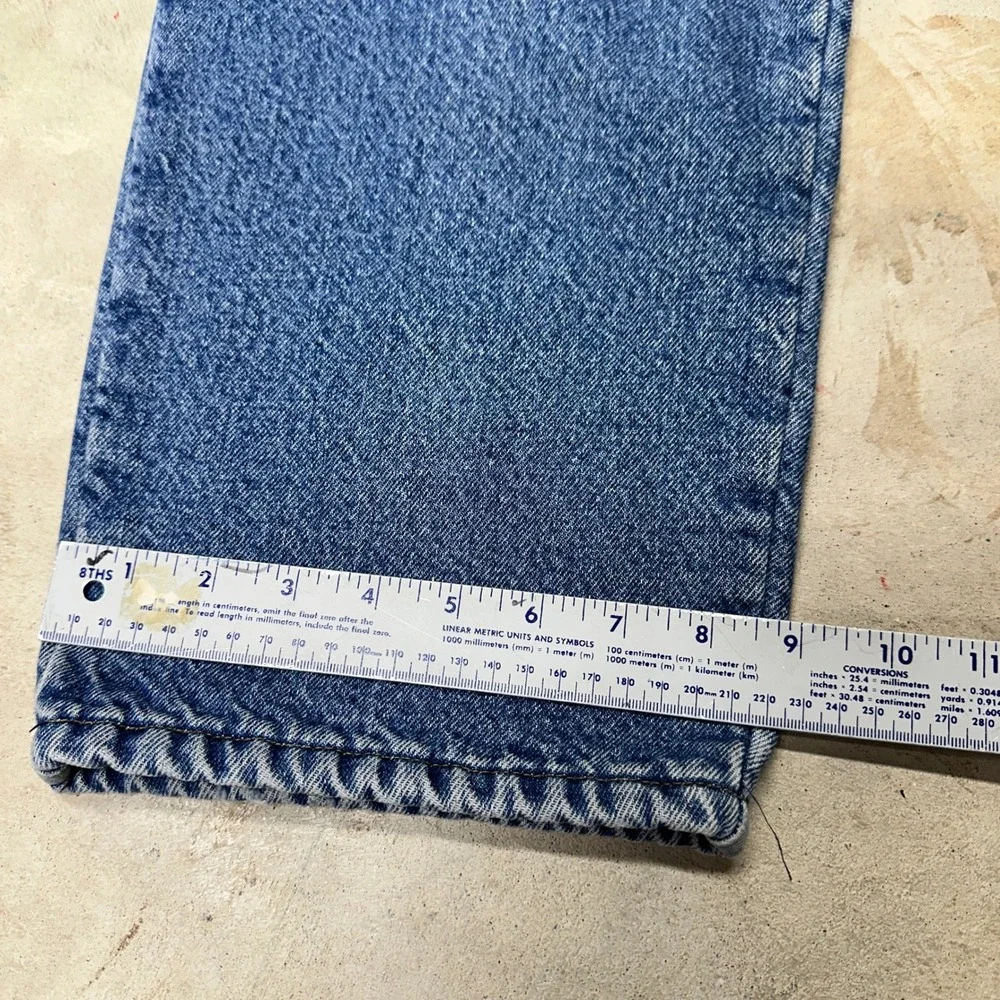 Vintage Denim Jeans Sz 36x29 Blue Straight Leg High Rise Cotton Blend‎ LL BEAN
